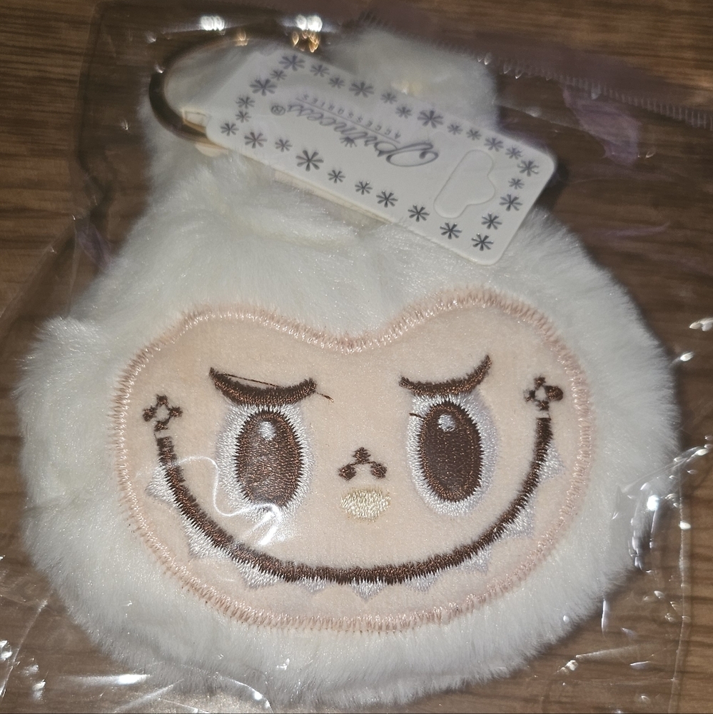 NIB Labubu INSPIRED 4" White Keychain Plushie